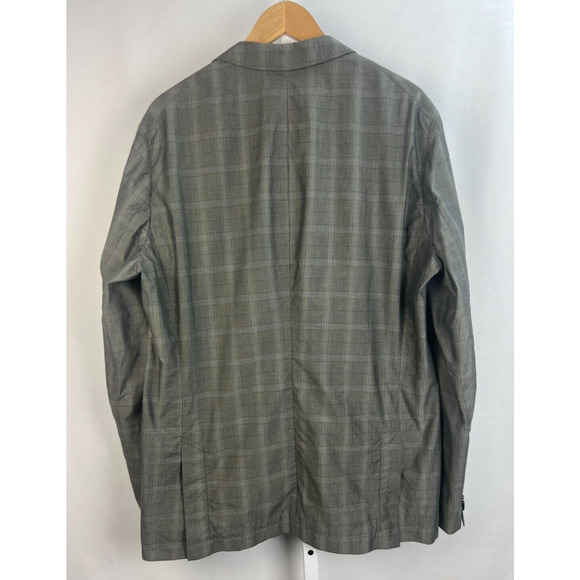 Hugo Boss Miltuz-W Unstructured Mens Grey Check Sz 44R - Picture 8 of 9